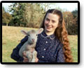 Lisa and her lamb.